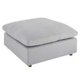 thumbnail image 1 of Commix Down Filled Overstuffed Ottoman Light Gray, 1 of 7
