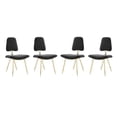 thumbnail image 1 of Modway Ponder Collection EEI-3507-BLK Dining Side Chair Set of 4 in Black Color, 1 of 4