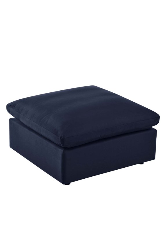 Commix Overstuffed Outdoor Patio Ottoman Navy