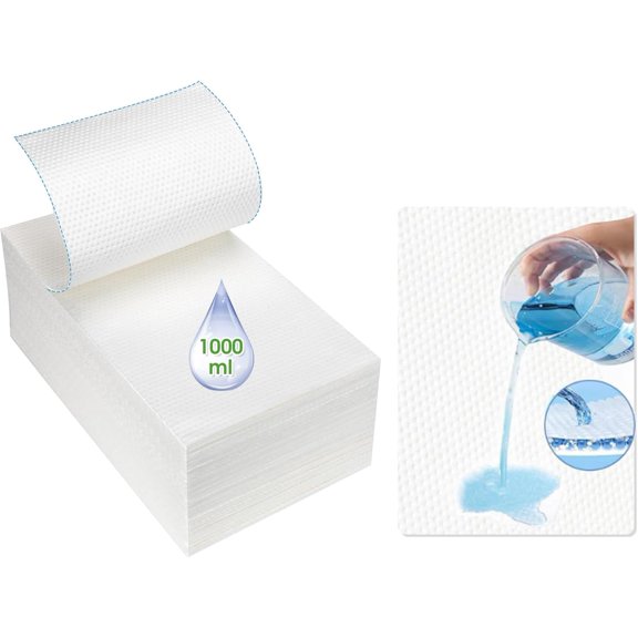 Commode Absorbent Pads, 90 Disposable Commode Pads for Commode Liners, Commode Liner Pads for Commode Chair, Bedpan, Bucket Toilet (90 Pads Only)