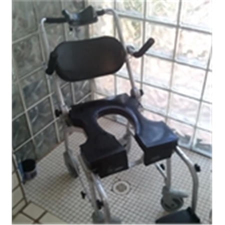 Commode Adjustable Shower Chair, Black
