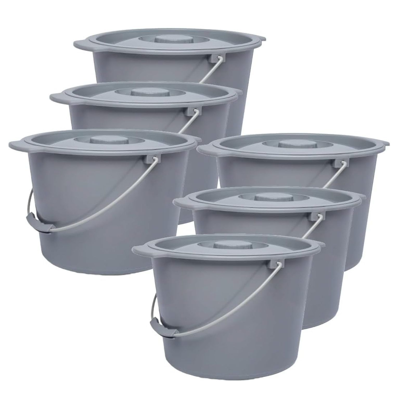 Commode Bucket with Lid and Handle Replacement Pail and Cover for