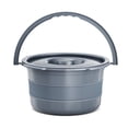thumbnail image 1 of Bluelog Foldable Commode Bucket, Replacement Bucket for Shower Chair, 7.5 QT Bucket, Gray, 1 of 9