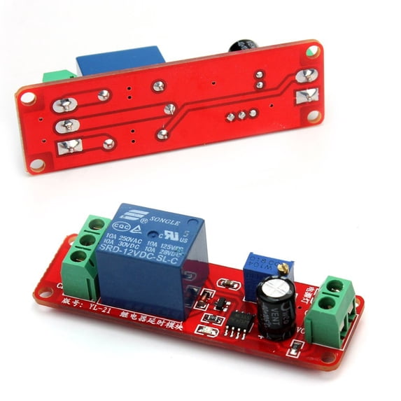 PartyKindom Multi Color Ne555 Timer Module DC12V Delay Timer Relay Adjustable for Home Applications