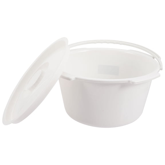 Nicehomfit Household Plastic Chamber Pot with Lid Portable Urinal Bucket for Bathroom Convenience