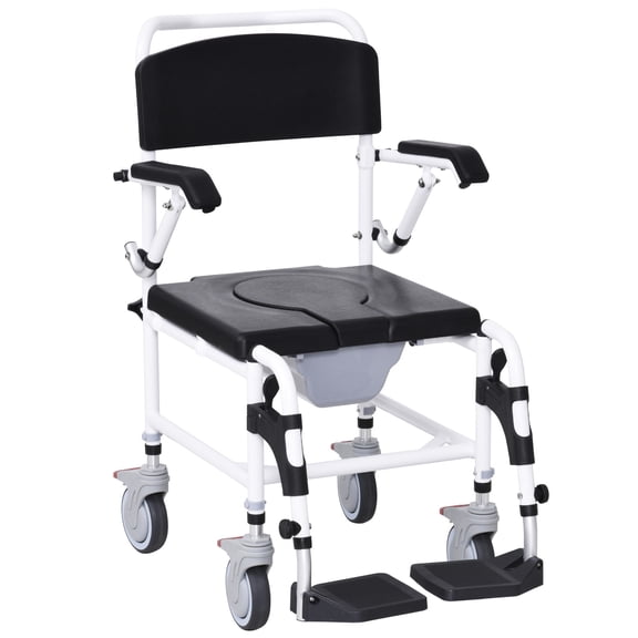 Commode Chair with Adjustable Height Seat / Fit Different User Needs