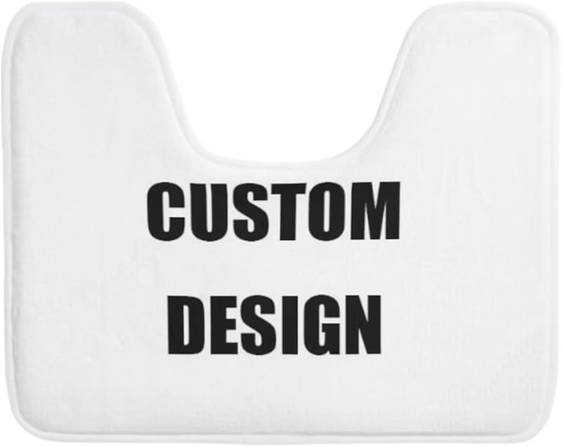 Commode Contour Bath Rug Rubber Backed Water Absorption Flannel Toilet ...
