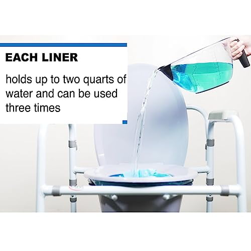 Commode Liners, 21 Liners Fits Most Commodes, with Absorbent Powder
