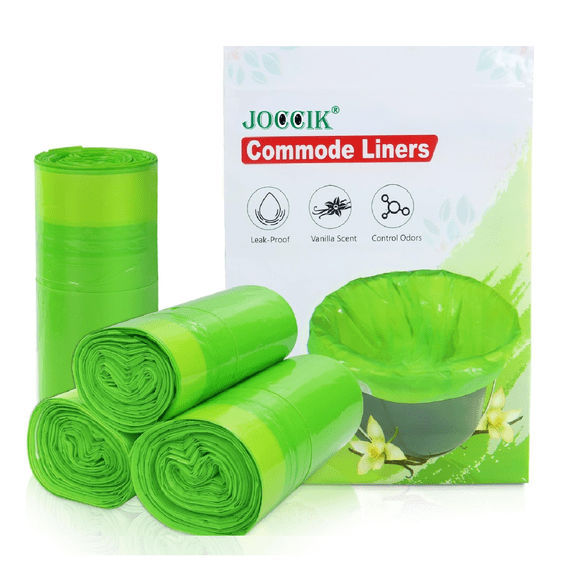 Commode Liners for Bedside Commode Vanilla Scented 100pcs Disposable Bags Univer