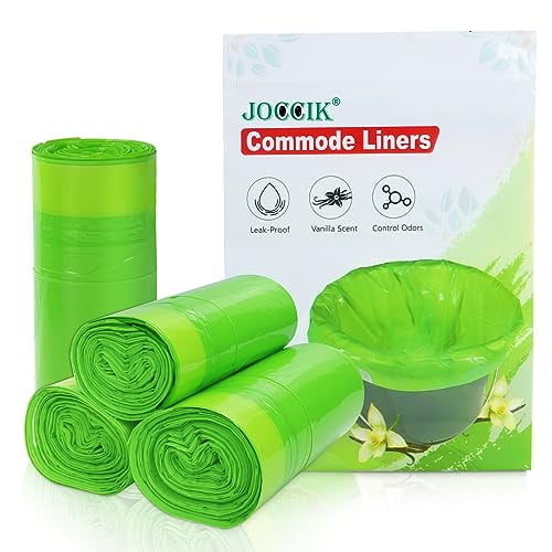 Commode Liners for Bedside Commode Vanilla Scented 100pcs Disposable Bags Universal Fit Most