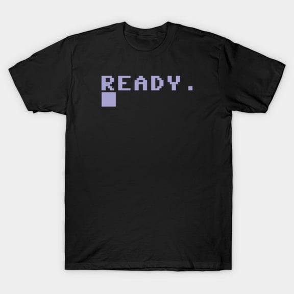 Commodore 64 Ready Screen Basic Prompt Boot C64 Retro Computer Sign Unisex T-Shirt, up to size 3XL.