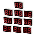 thumbnail image 1 of Common Cathode 10 Pin 2 Bit 0.98 x 0.75 x 0.31 inch Red Display 10Pcs, 1 of 6