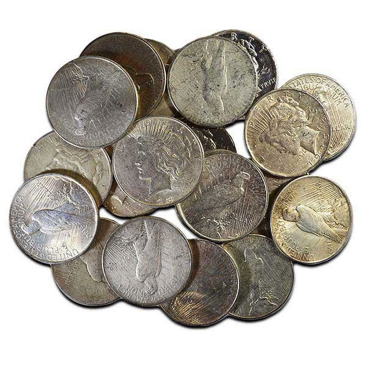 MONEY METALS EXCHANGE Common Circulated Cull Peace Silver Dollar, No Grade, 90% Silver