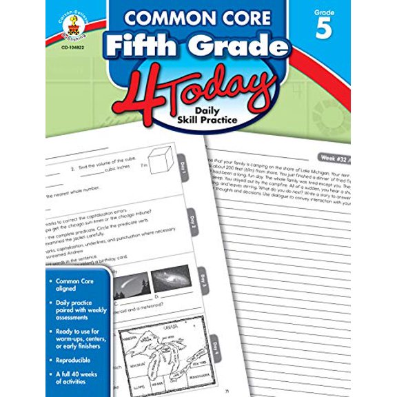 Pre-Owned Common Core Fifth Grade 4 Today : Daily Skill Practice (Paperback) 9781483812397
