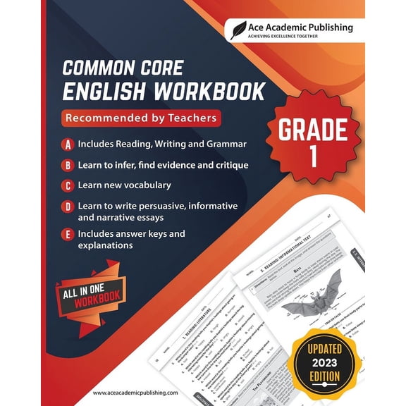 Common Core English Workbook: Grade 1, (Paperback)