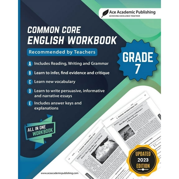 Common Core English Workbook: Grade 7, (Paperback)