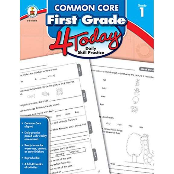 Pre-Owned Common Core First Grade 4 Today: Daily Skill Practice (Common Core 4 Today) Paperback