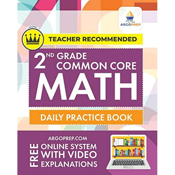 Pre-Owned 2nd Grade Common Core Math: Daily Practice Workbook - Part I: Multiple Choice 1000+ Practice Questions and Video Explanations Argo Brothers: Daily (Paperback) 1951048660 9781951048662