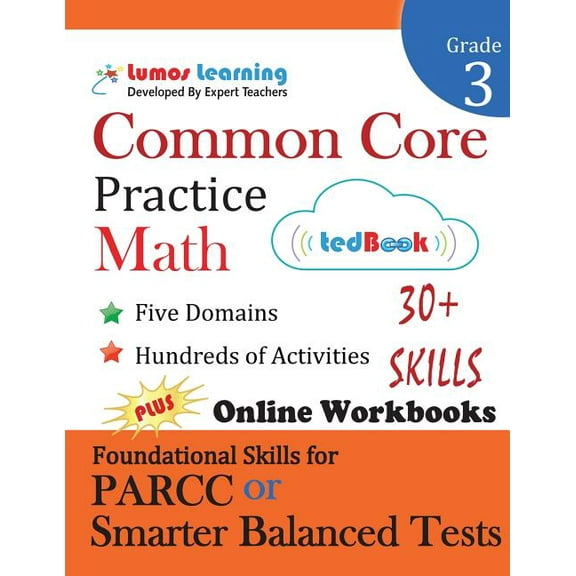Common Core Practice - Grade 3 Math: Workbooks to Prepare for the Parcc or Smarter Balanced Test (Paperback) by Lumos Learning