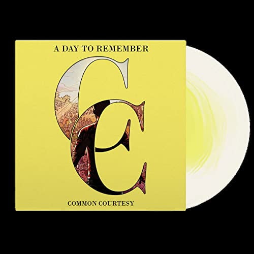 A Day to Remember Common Courtesy 12in LP vinyl record, Lemon and Clear colored limited edition