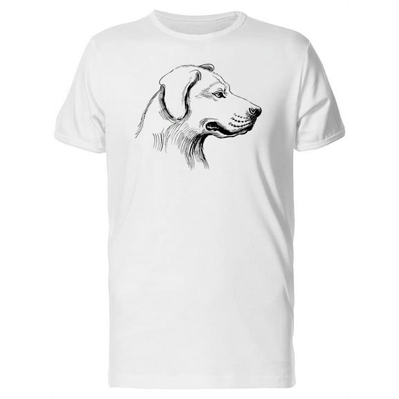 Common Dog Head B&W T-Shirt Men -Image by Shutterstock, Male Medium