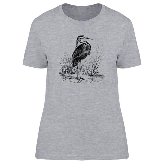 Common European Heron T-Shirt Women -Image by Shutterstock, Female Large