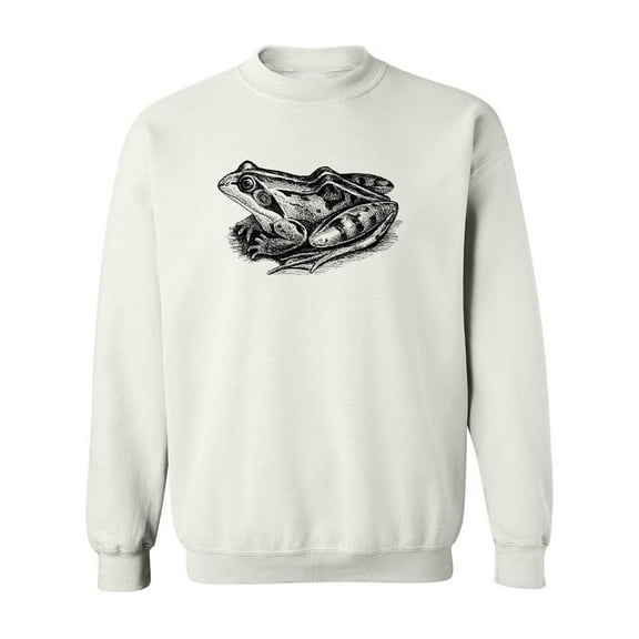 Common Frog Sketch Sweatshirt Men -Image by Shutterstock, Male 3X-Large