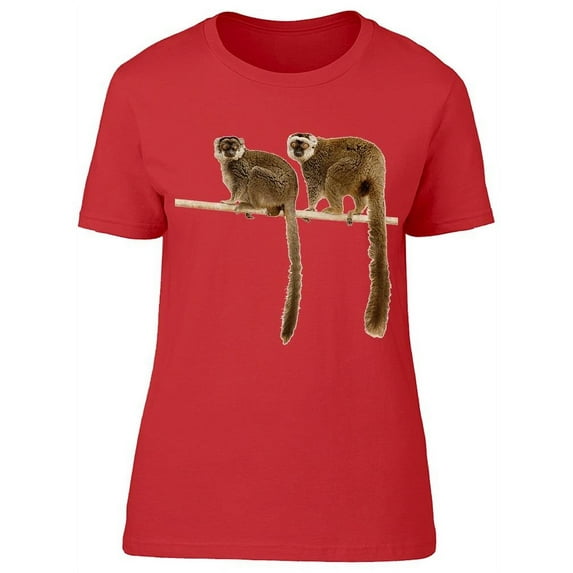 Common Lemurs On Branch T-Shirt Women -Image by Shutterstock, Female Medium
