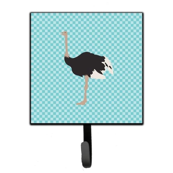 Common Ostrich Blue Check Leash or Key Holder