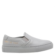 Common Projects Kids Grey Leather Slip On Sneakers, Brand Size 25 9 Toddler