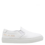 Common Projects Kids White Leather Slip On Sneakers, Brand Size 28 11 Little Kids