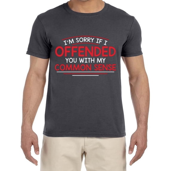 Common Sense Funny Saying T-shirt Mens Graphic Tees Clothing Apparel