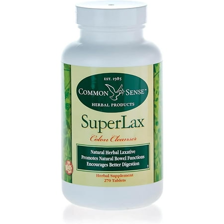 Common Sense - SuperLax Colon Cleanser - 270 Tablets - Herbal Laxative