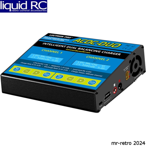 Common Sense RC ACDC-DUO Two-Port Multi-Chemistry Balancing Charger (Lipo/Life/Lihv/ Nimh