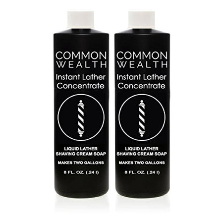 Common Wealth Liquid Lather Machine Concentrate Barber Shaving Cream Soap 2 8oz Bottles