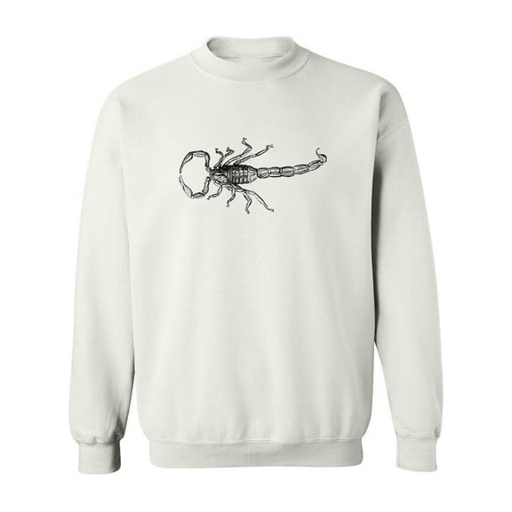 Common Yellow Scorpion Sketch Sweatshirt Men -Image by Shutterstock, Male 4X-Large