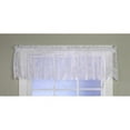 thumbnail image 1 of Commonwealth Habitat Mona Lisa Jacquard Scalloped Lace Tailored Valance - 56x15" - White, 1 of 3
