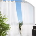 thumbnail image 1 of Commonwealth Outdoor Decor Cote D'Azure Linen Grommet Top Panel - 54x84" - White, 1 of 2