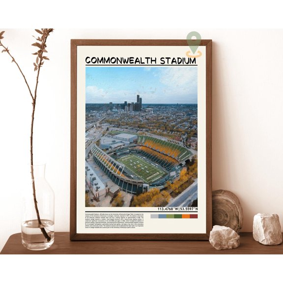 Commonwealth Stadium Print Print, Commonwealth Stadium Print Wall Art, Commonwealth Stadium Print Poster, Poster Wall Art, Modern Wall Decor, 8x12 UNFRAMED