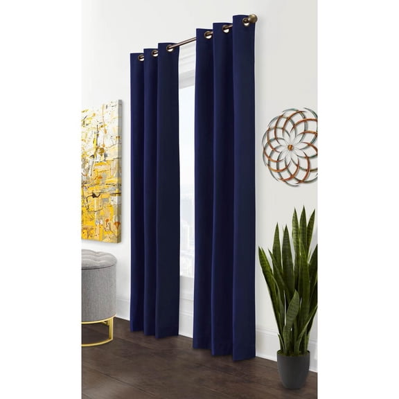 Commonwealth Weathermate 84" Grommet Curtain Panel in Navy (Set of 2)