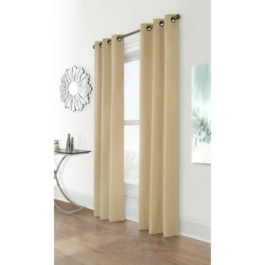 Commonwealth Thermalogic Weather Cotton Fabric Grommet Top Panel Pair - 80x95" - Khaki