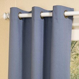 Commonwealth Weathermate 84" Tab Curtain Panel in Burgundy (Set of 2)