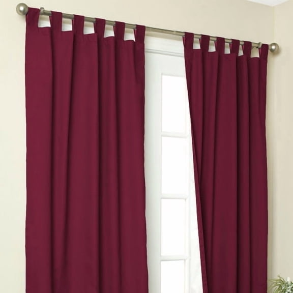 Commonwealth Weathermate 84" Tab Curtain Panel in Burgundy (Set of 2)