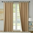 thumbnail image 1 of Thermalogic Weathermate Tab Top Curtain Panel Pair Window Dressing each 40 x 95 in Khaki, 1 of 4