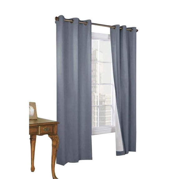 Commonwealth Weathermate 84" Grommet Curtain Panel in Blue (Set of 2)