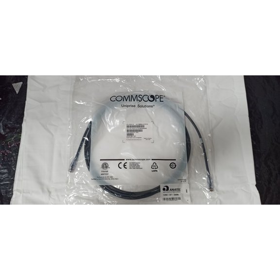 Commscope Cat6 Snagless Network Cable 7ft Black Gold extended boot/sleeve