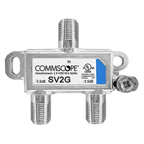 Commscope SV2G HomeConnect 2-Way Coaxial Cable Splitter 5-1002 MHz CATV 120 dB 75 ohm