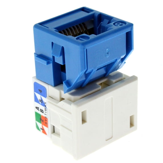 Commscope Systimax MPS100E-318 Powersum CAT5E UTP RJ45 Ethernet Jack, Blue