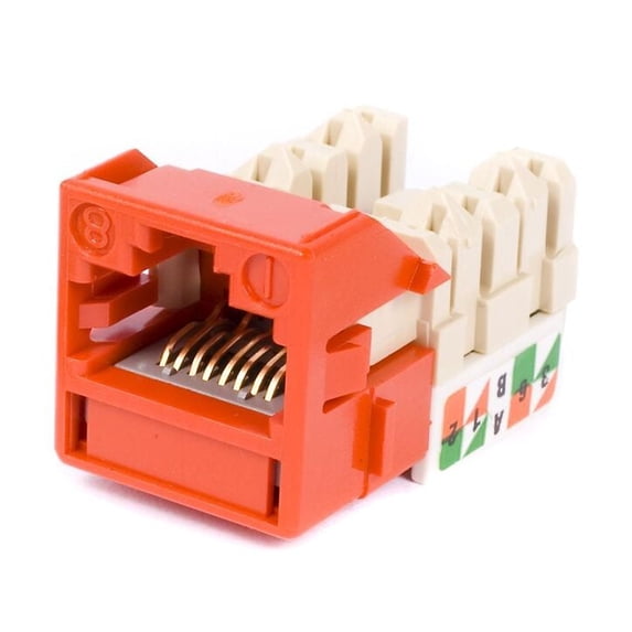 Commscope UNJ600-OR Uniprise Cat6 M-Series Modular Jack, Orange ...