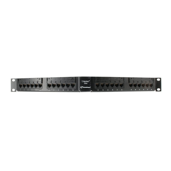 Commscope UNP610-ANG-24P CC00576121/1 Angled Patch Panel, CAT6, 24-Port, 1U, Black